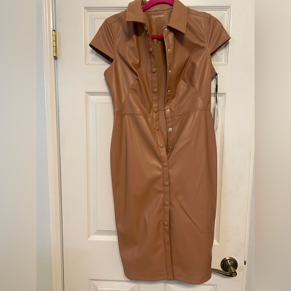 Pleather Calvin Klein Dress
